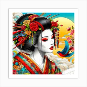 Japan Geisha Visual 93 Art Print