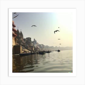 Ganga River Varanasi, India Art Print