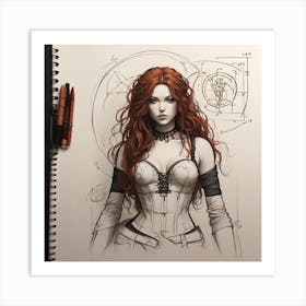 Red Haired Girl 1 Art Print