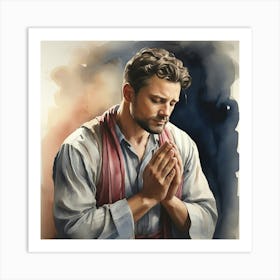 Jesus Praying 1 Art Print