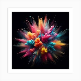 Colorful Powder Explosion 4 Art Print