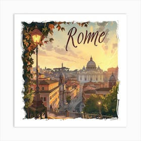 Rome PostCard Artwork 2 Art Print