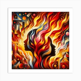 Virgos with fire Art Print