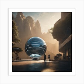 Futuristic City 58 Art Print