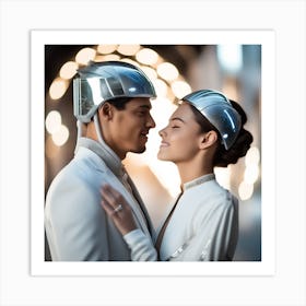 Futuristic Couple 153 Art Print