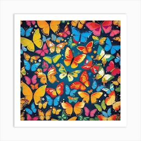 Colorful Butterflies 17 Art Print