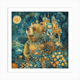 Bear In A Castle Art Print