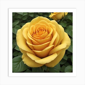 Beautiful Yellow Rose Art Print