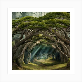 Serenity In The Grove Art Print