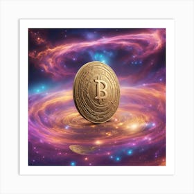 Bitcoin In Space 2 Art Print