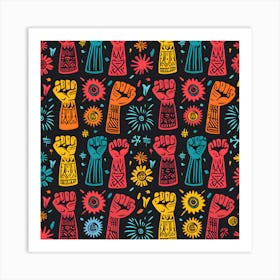 Doodle Pattern Art Print