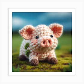 Amigurumi, wild pig 2 Art Print