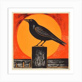 Retro Bird Lithograph Baldpate 3 Art Print