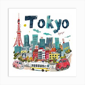 Tokyo Cityscape Art Print