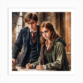 Harry Porter And Friend Art Print