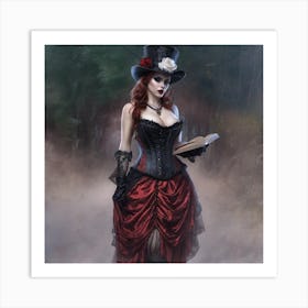 Steampunk Gothic Beauty Art Print
