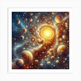 Planets In Space Art Print