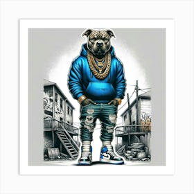 Hip Hop Dog Art Print