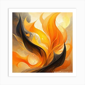 Flames AI Art Print