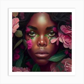 Portrait Of A Black Woman 3 Art Print