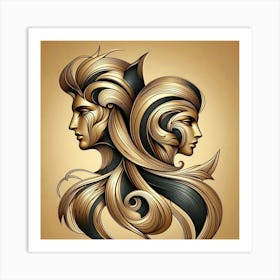 Man and woman Art Print