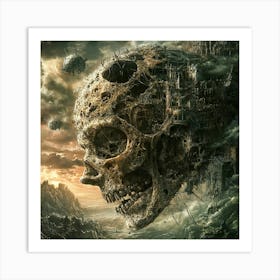 Skull In The Sky 2 Art Print