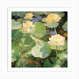 Yellow Lotus Art Print