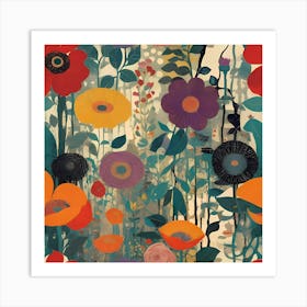 Abstract Flower Poster Artwork Art Print