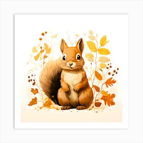 Autumn Squirrel 2 Art Print