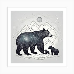 Mama Bear Mountains Art Print