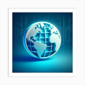 World Globe - World Globe Stock Videos & Royalty-Free Footage Art Print