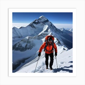 Escalando El Everest Art Print