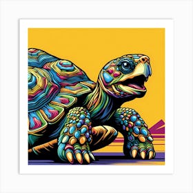 Colorful Tortoise Art Print