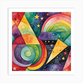 Rainbows And Stars Art Print