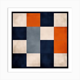 Cubist Serenade: Squares' Melody Art Print