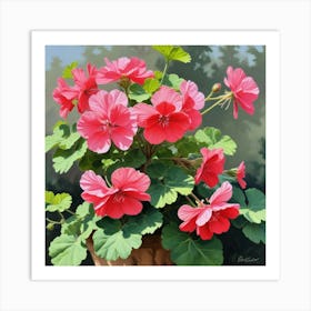 Geranium Tree Art Print 2 Art Print