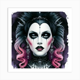 Gothic Woman Art Print