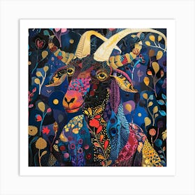 Patchwork Quilted Goat 2 Art Print