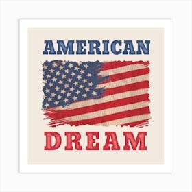 American Dream vintage poster Art Print