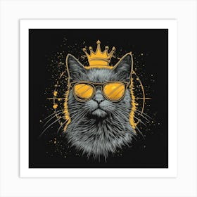 Cat Generated AI. Wall Art Print Art Print