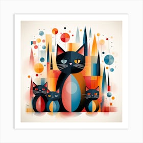 Family Of Cats Art Print