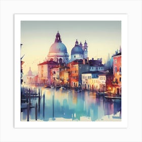 Venice Watercolor Painting 2 Art Print