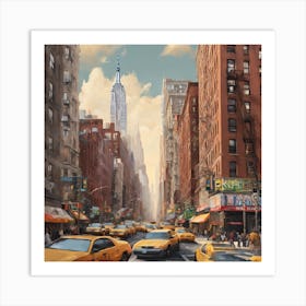 New York City Taxis Art Print