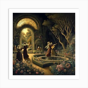 Garden At Night Art Print