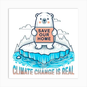 Save Our Home, Climate Change Is Real Art Print