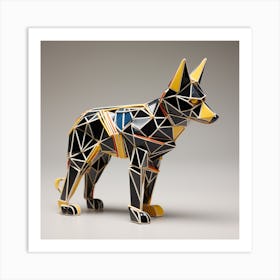 Geometric Dog 1 Art Print