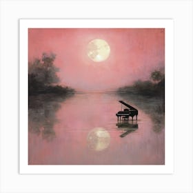 Pink Moonlight Sonata II Art Print