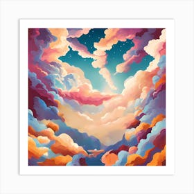 Abstract Clouds Art Print