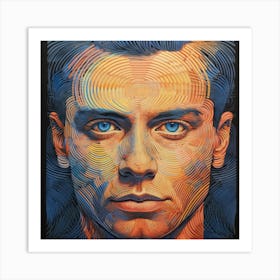 'A Man With Blue Eyes' Art Print