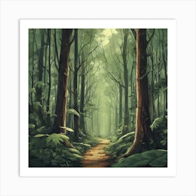 Path In The Forest Art Print